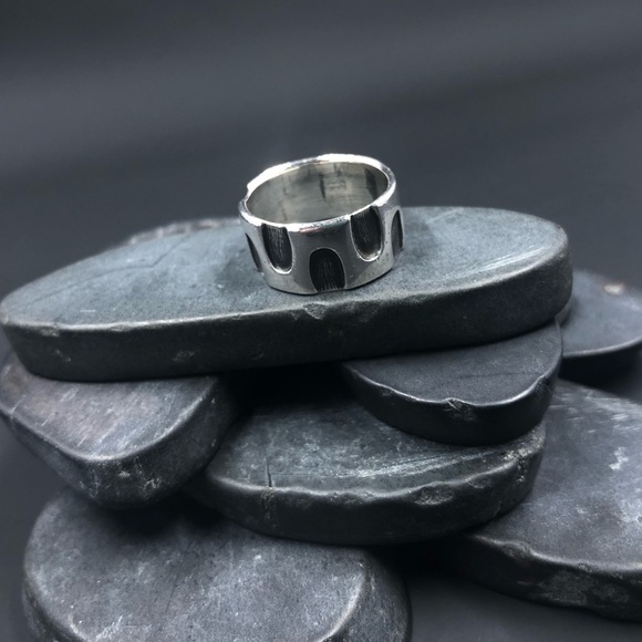 Vintage Bell Trading Post Native American Sterling Silver Wide Band Ring - Picture 12 of 15